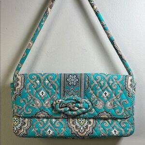 Vera Bradley Totally Turquoise Love Me Knot Shoulder Bag